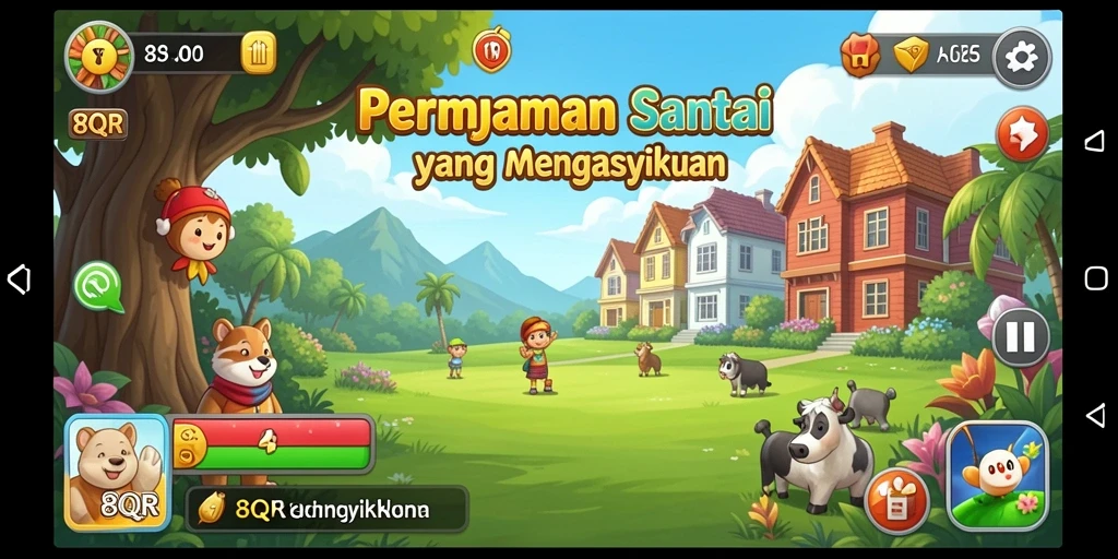 Tampilan gameplay 8QR yang seru dan mengasyikkan.