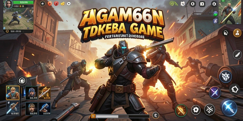 Gameplay AGAM66 yang menegangkan dengan karakter bertarung di arena.