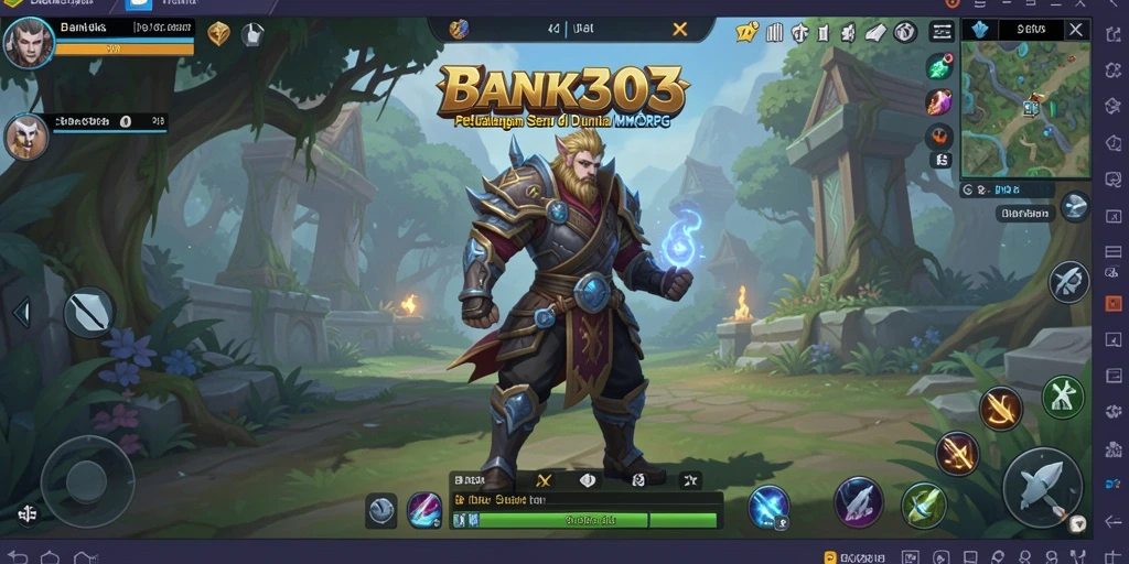 Tangkapan layar BANK303 menampilkan aksi seru dalam pertempuran MMORPG.