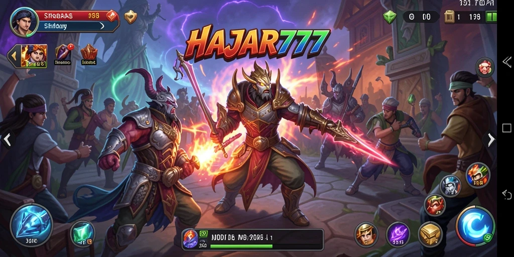 Screenshot gameplay HAJAR777 menampilkan momen strategis dalam pertempuran.