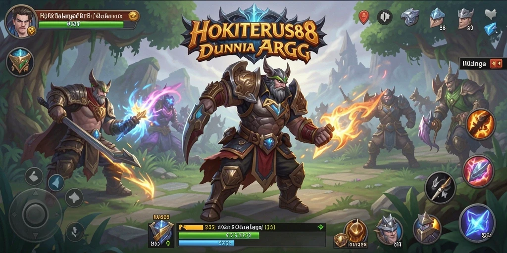 Tangkapan layar gameplay HOKITERUS88 dengan aksi pertarungan yang dinamis.