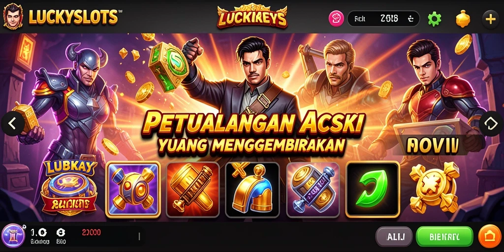 Tampilan gameplay LUCKYSLOTS yang seru dan penuh aksi.