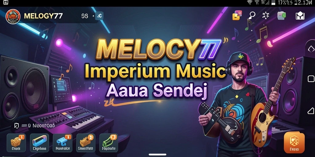 Tampilan gameplay MELODY77 yang menarik dan penuh warna.