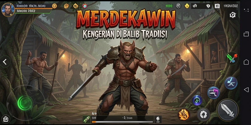 Tampilan gameplay <strong>MERDEKAWIN</strong> yang menegangkan dan mencekam.