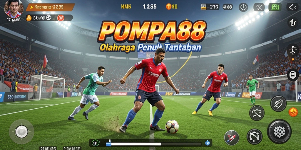 Tampilan gameplay POMPA88 dengan aksi olahraga yang seru.