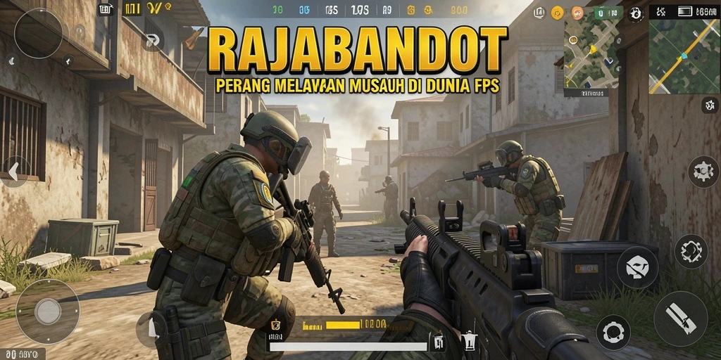 Tampilan penuh aksi permainan FPS RAJABANDOT yang mendebarkan.