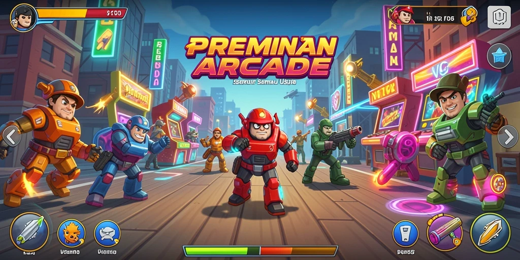 Tampilan seru gameplay VC55 dalam aksi Arcade.