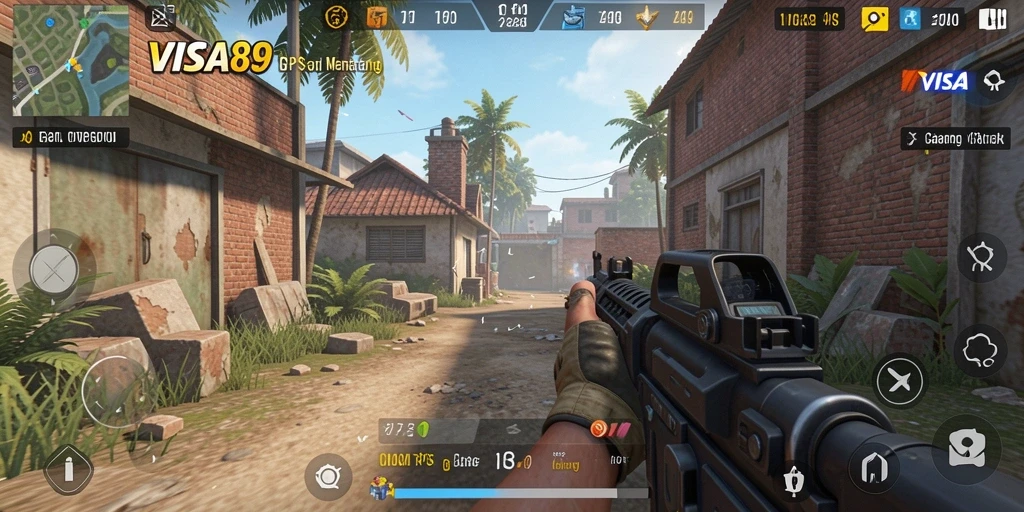 Tampilan menegangkan gameplay TPS dalam VISA89.
